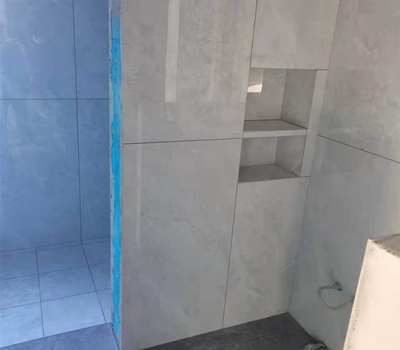 格調平園122平新房，瓦工結束，美縫交接~