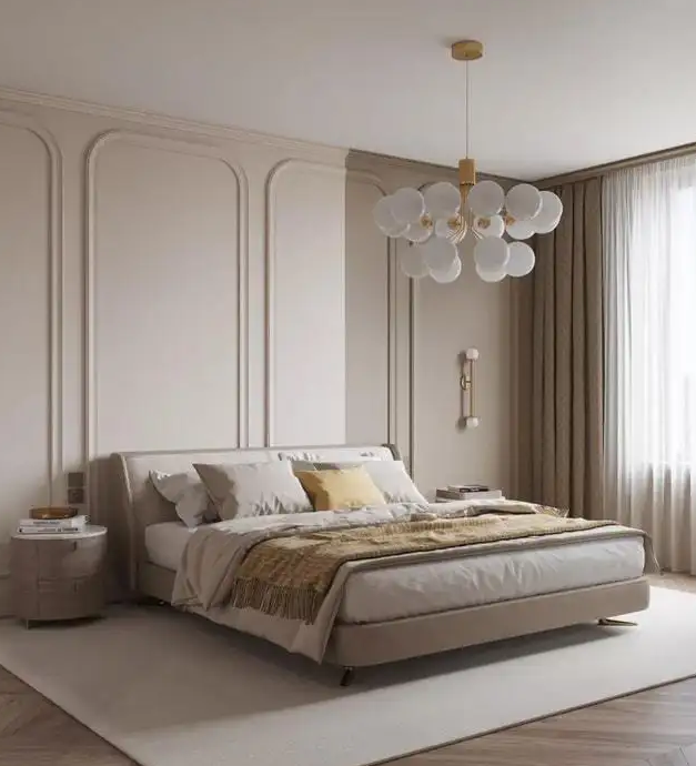 臥室背景墻墻面設(shè)計(jì)，天津新房裝修