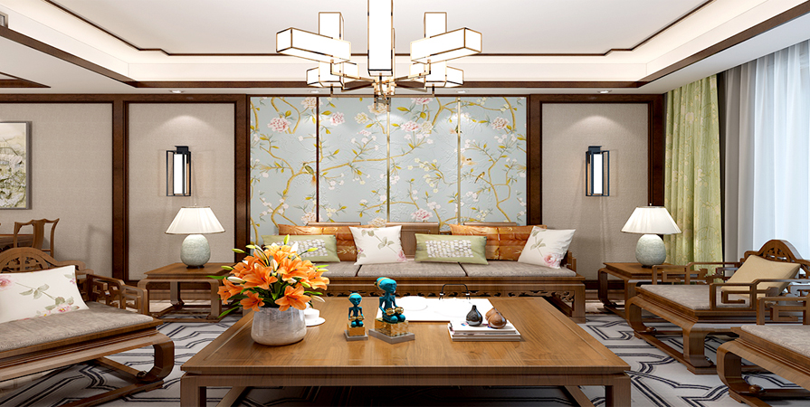 融創(chuàng)融園150㎡中式風格裝修