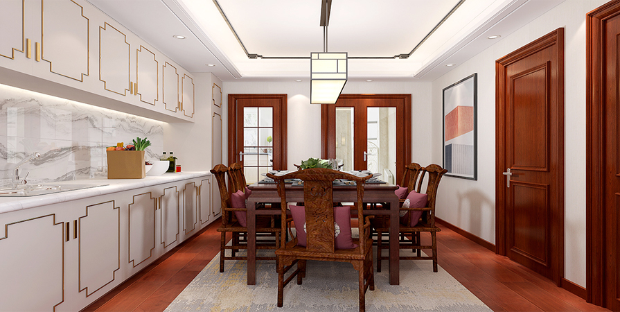 新盈莊園90㎡中式風格裝修