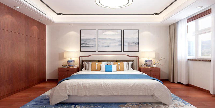 新盈莊園90㎡中式風格裝修