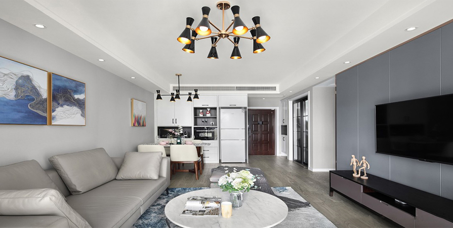 南開悅璽92㎡現(xiàn)代簡(jiǎn)約風(fēng)格裝修