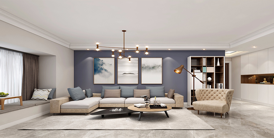 融創(chuàng)御園195㎡現(xiàn)代簡(jiǎn)約風(fēng)格裝修案例