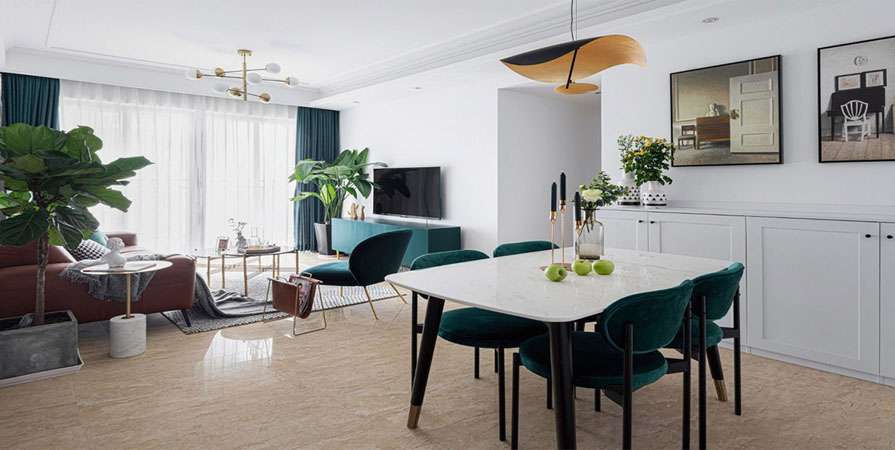 路勁雋瀾灣100㎡現(xiàn)代簡(jiǎn)約風(fēng)格裝修案例