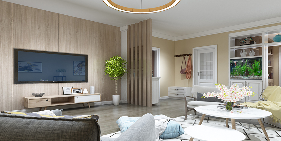 天泰花園92㎡現(xiàn)代簡約風格裝修案例