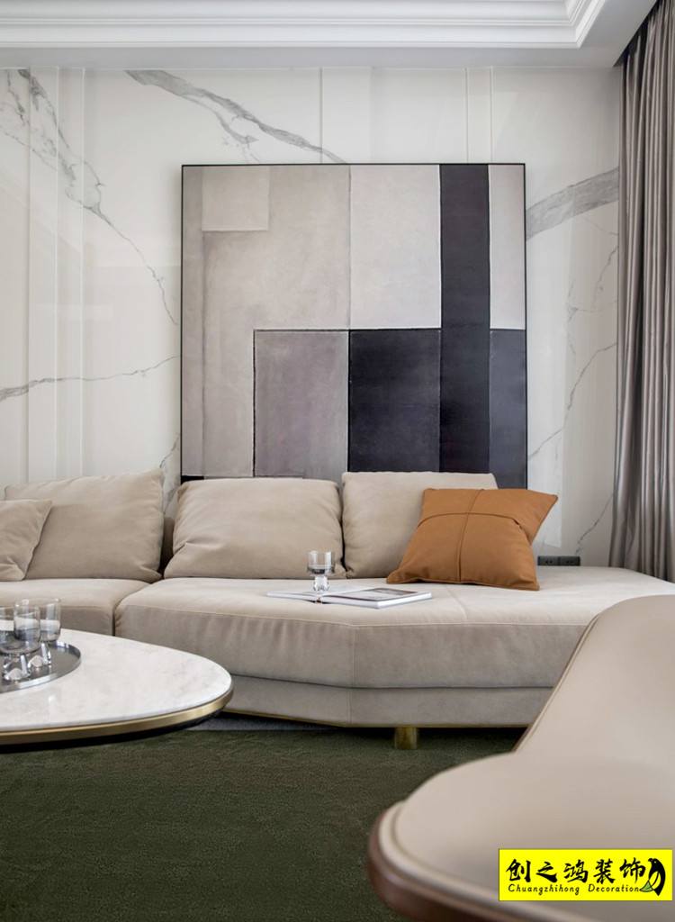 創(chuàng)之鴻現(xiàn)代簡約風(fēng)格客廳 (3)