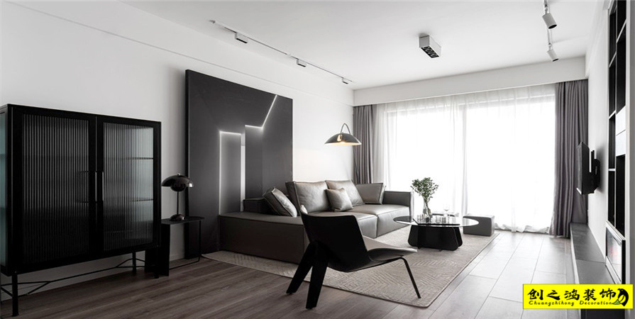 中海公園城85㎡現(xiàn)代簡約風(fēng)格裝修案例