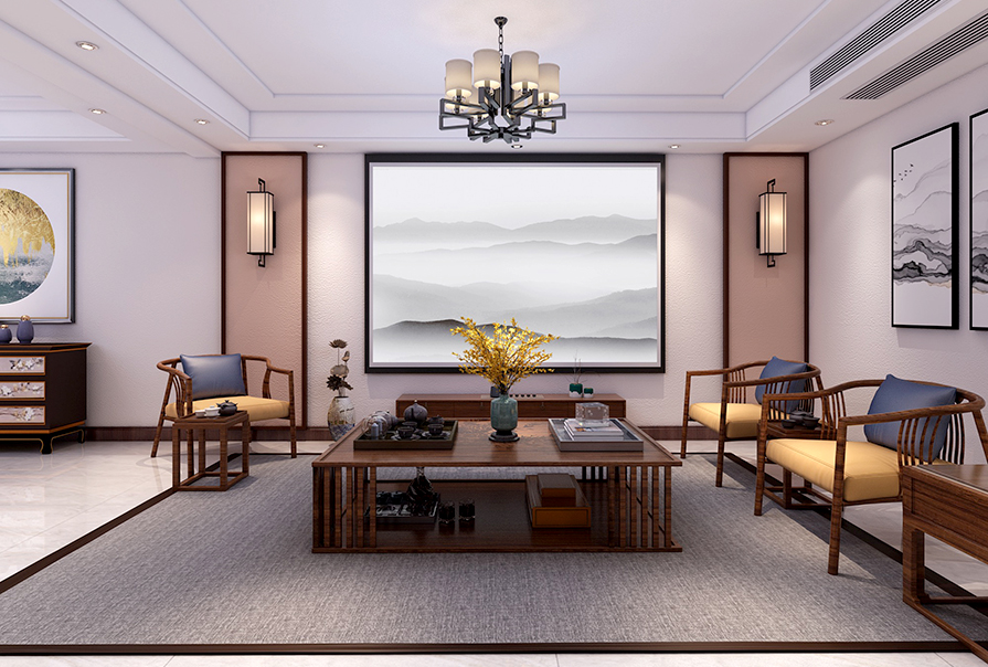 創(chuàng)之鴻新中式風格客廳 (2)