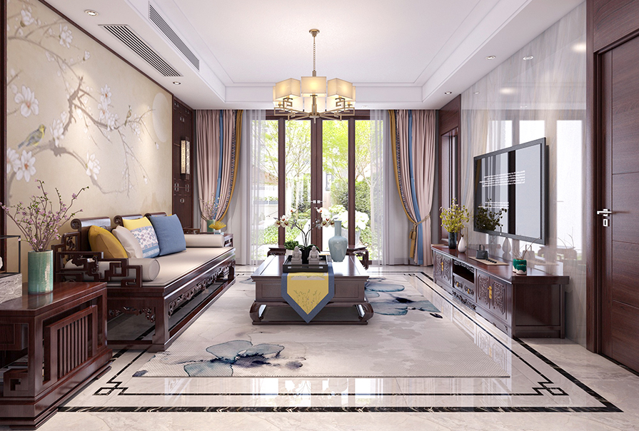 創(chuàng)之鴻新中式風格客廳 (4)