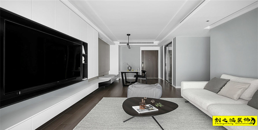 中海公園城89㎡現(xiàn)代簡約風格裝修案例