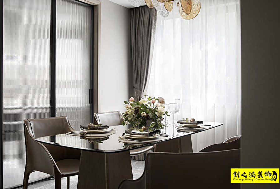 大包裝修新房裝修天津裝修公司創(chuàng)之鴻餐廳 (2)