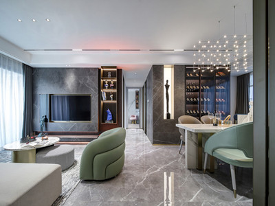 富力又一城131㎡現(xiàn)代簡約風格<font color='red'>裝修案例</font>