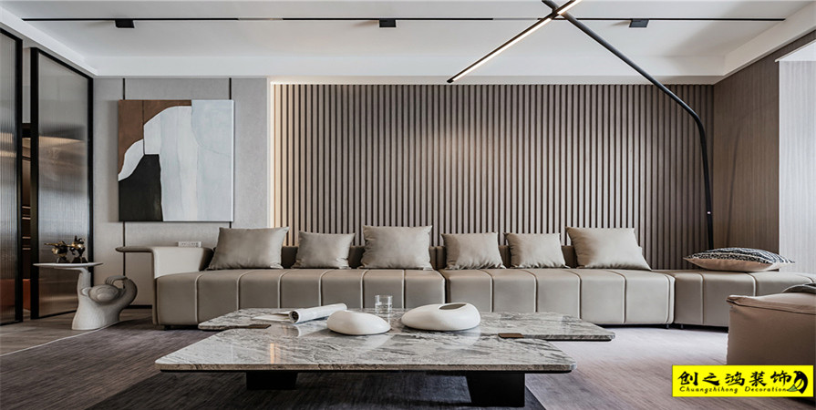 中海公園城138㎡現(xiàn)代簡約風格裝修案例