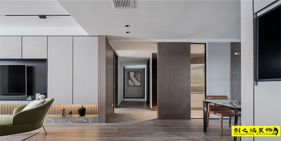 中海公園城138㎡現(xiàn)代簡約風格裝修案例