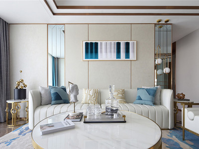 富力又一城98㎡現(xiàn)代<font color='red'>輕奢風格</font>裝修案例