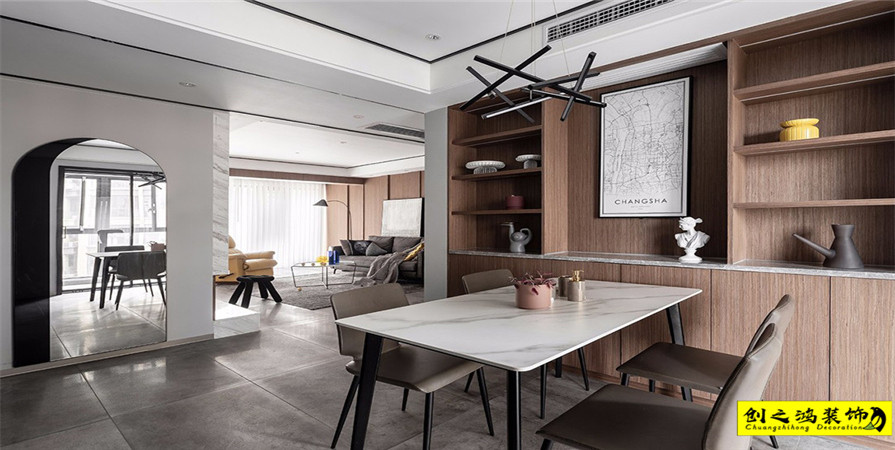 雅仕蘭庭154㎡現(xiàn)代簡約風格裝修案例