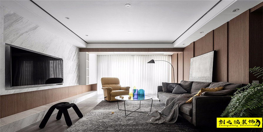 雅仕蘭庭154㎡現(xiàn)代簡約風格裝修案例