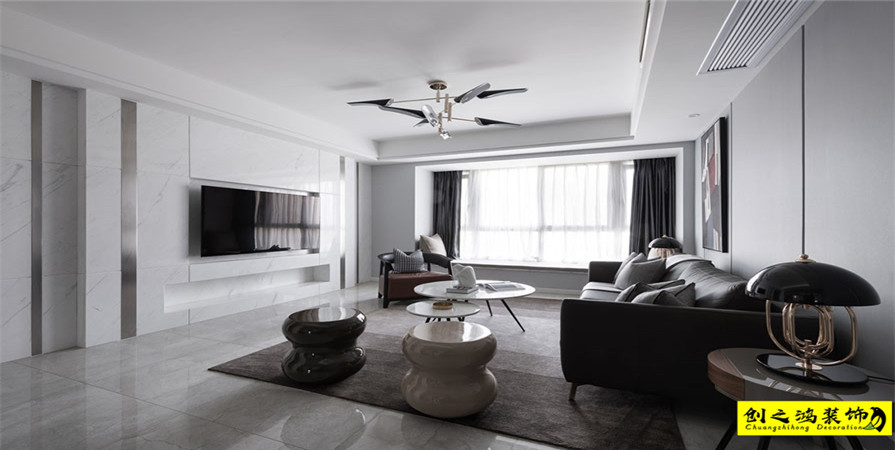 云錦世家135㎡現(xiàn)代簡約風格裝修案例