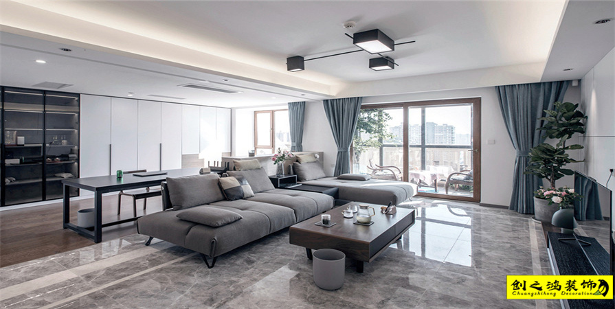 新城樾風華124㎡現(xiàn)代簡約風格裝修案例