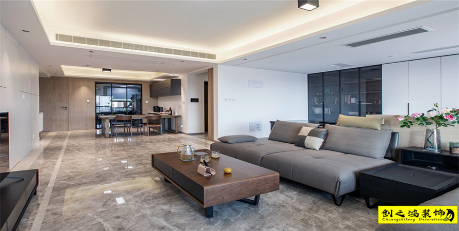 新城樾風華124㎡現(xiàn)代簡約風格裝修案例