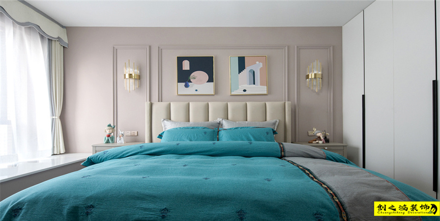 保利玫瑰灣123㎡現代簡約風格裝修案例