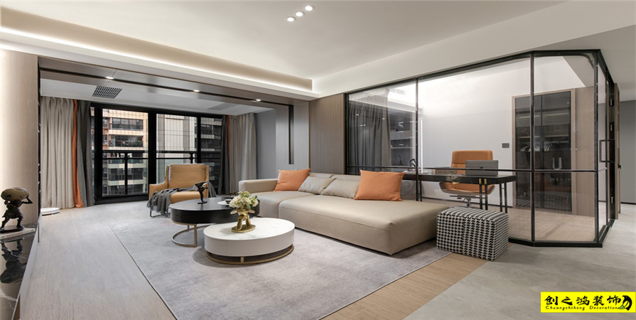 雅仕蘭庭154㎡現(xiàn)代簡約風格裝修案例