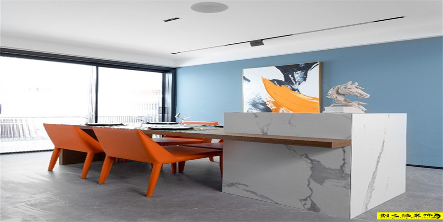 天房北寧公元129㎡現(xiàn)代簡約風格裝修案例