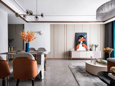 融創(chuàng)海逸長洲113㎡現(xiàn)代簡(jiǎn)約風(fēng)格裝修案例