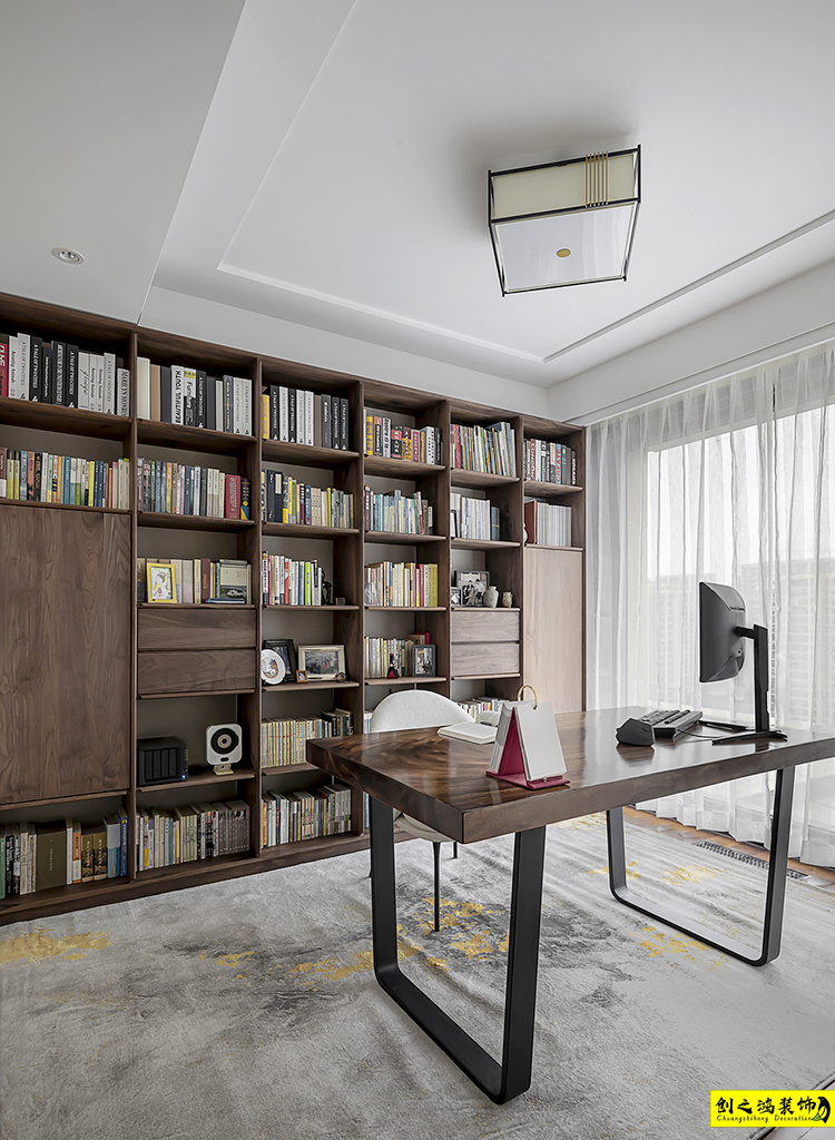 新房裝修半包裝修天津裝修公司創(chuàng)之鴻裝飾書(shū)房