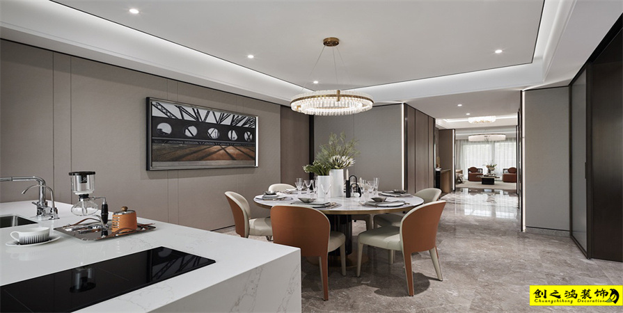 格調(diào)綺園147㎡現(xiàn)代簡約風格裝修案例