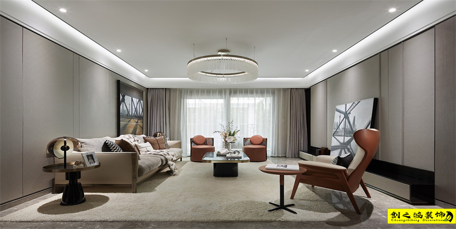 格調(diào)綺園147㎡現(xiàn)代簡約風格裝修案例