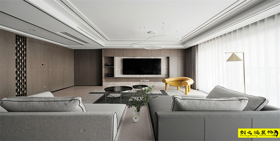 云錦世家176㎡現(xiàn)代簡約風格裝修案例