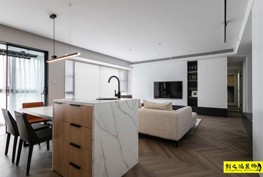 格調(diào)松間141㎡現(xiàn)代簡(jiǎn)約風(fēng)格裝修案例