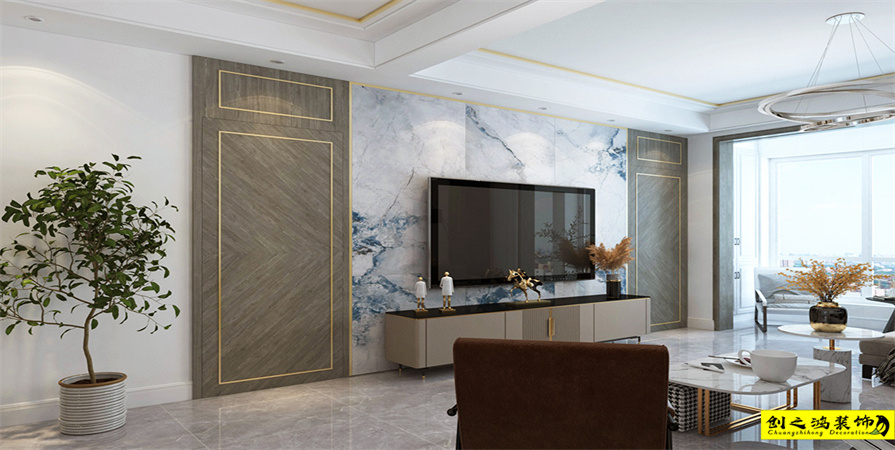 純皓家園127㎡現(xiàn)代簡約風格裝修案例