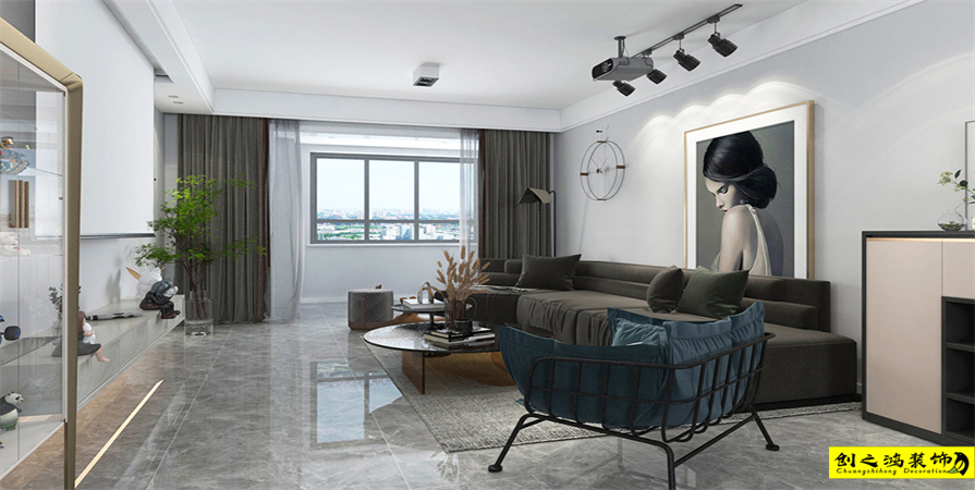 新業(yè)御園130㎡現(xiàn)代簡約風(fēng)格裝修案例