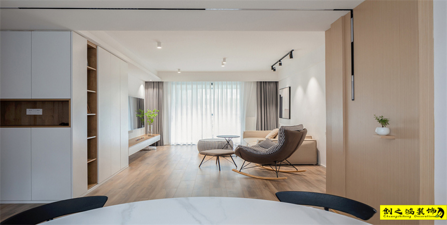 云錦世家124㎡現(xiàn)代簡約風(fēng)格裝修案例