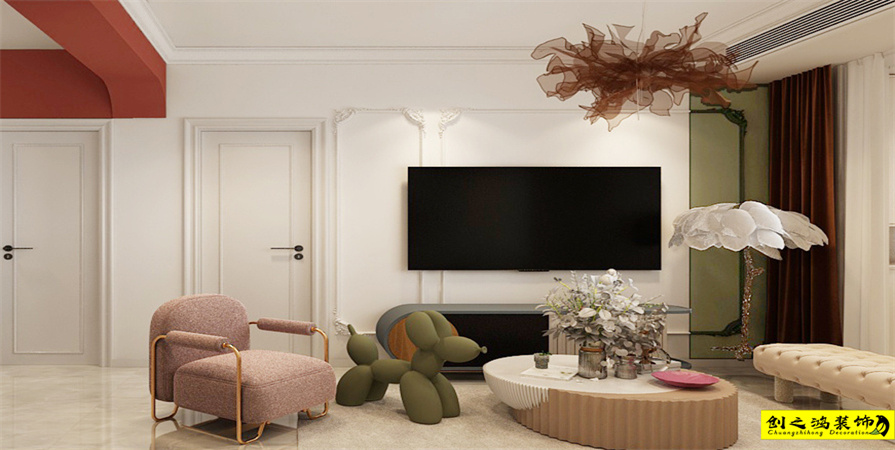 中海南開郡89㎡混搭風格裝修案例