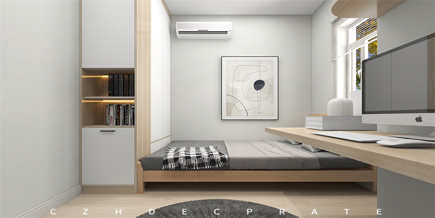 大運河府97㎡現(xiàn)代極簡風格裝修案例