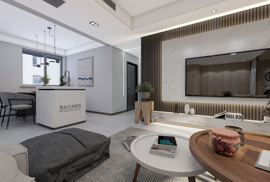 卓越云門126㎡原創(chuàng)現(xiàn)代簡(jiǎn)約裝修案例