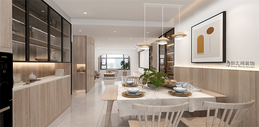 格調(diào)平園110㎡北歐風格裝修效果圖