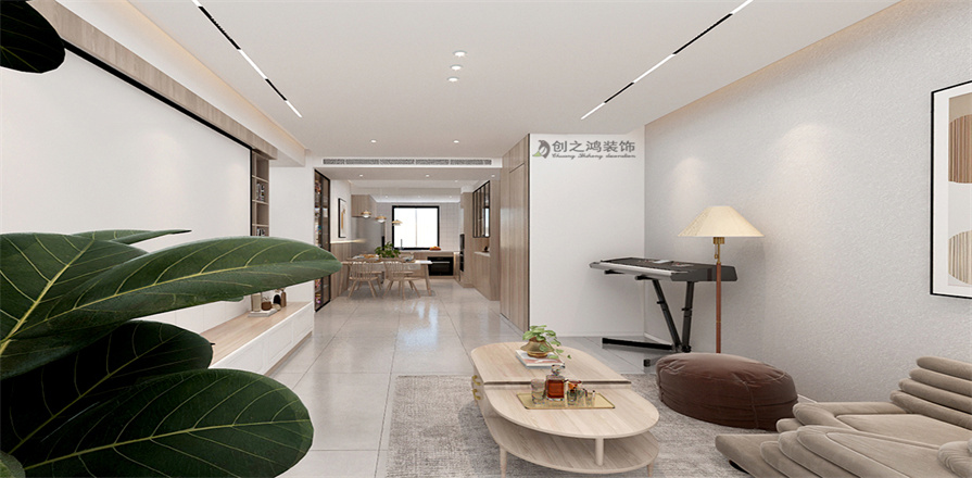 格調(diào)平園110㎡北歐風格裝修效果圖