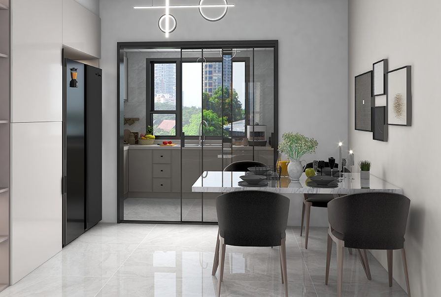 玄關別再就擺個鞋架，學習他家入戶客廳這個L型大轉角柜子實用！