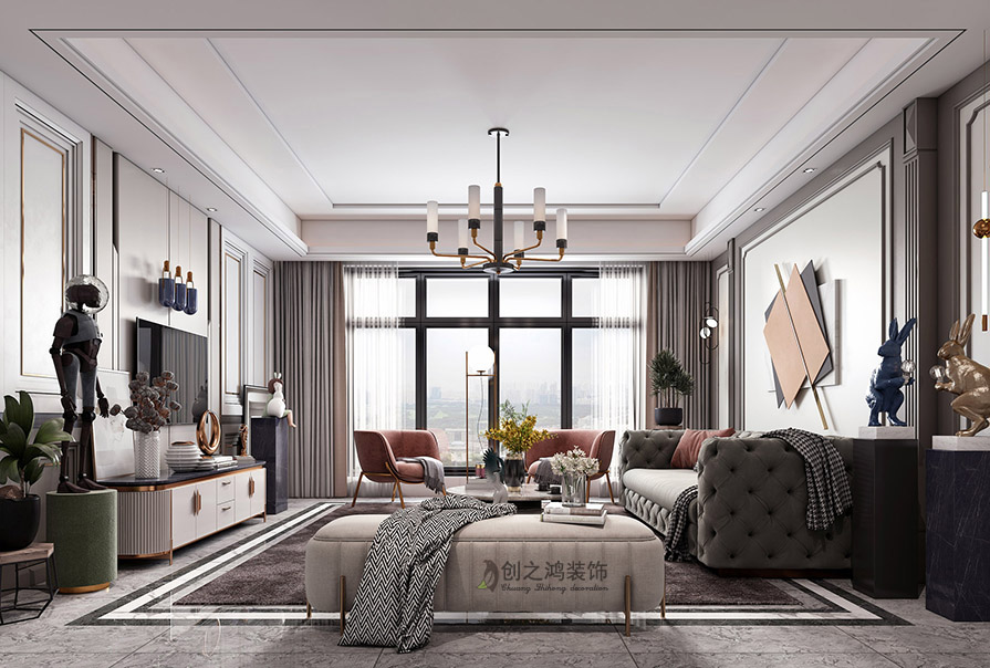 翠享康庭164㎡美式風格裝修效果圖！