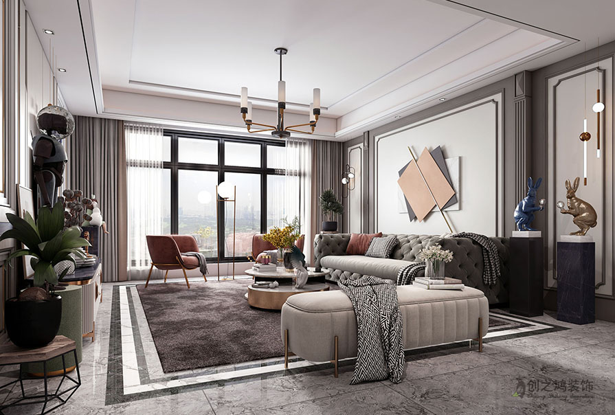 翠享康庭164㎡美式風格裝修效果圖！