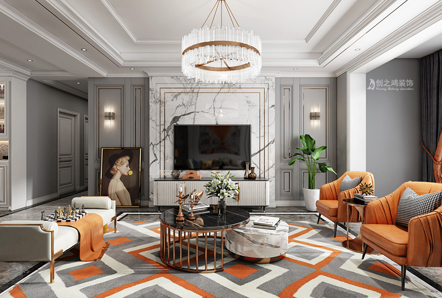 格調林泉145㎡美式風格裝修效果圖！