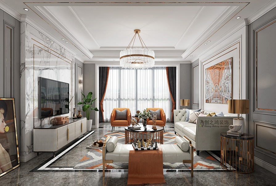 格調林泉145㎡美式風格裝修效果圖！