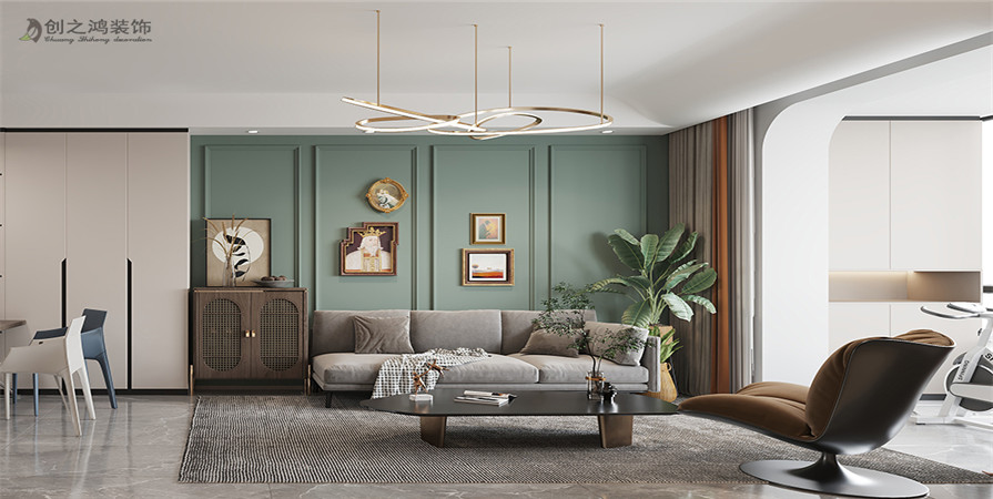 明華里105㎡輕奢風(fēng)格裝修效果圖！