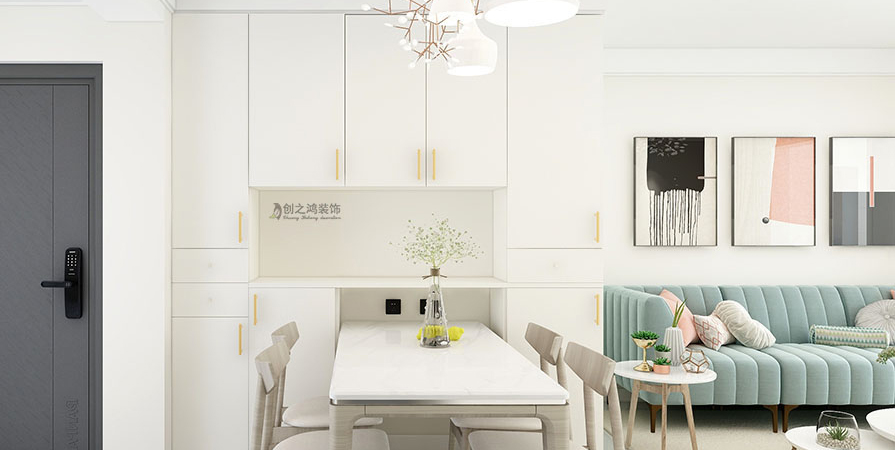 橋馨苑93㎡現代簡約風格裝修實景圖！