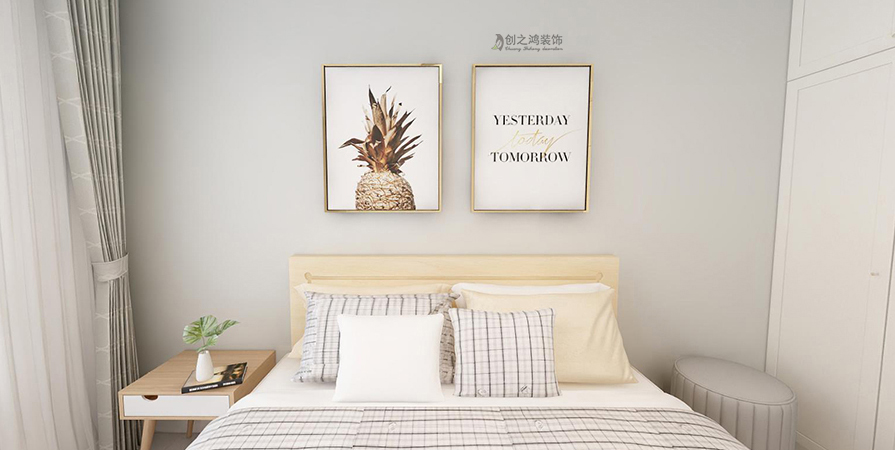 橋馨苑93㎡現代簡約風格裝修實景圖！