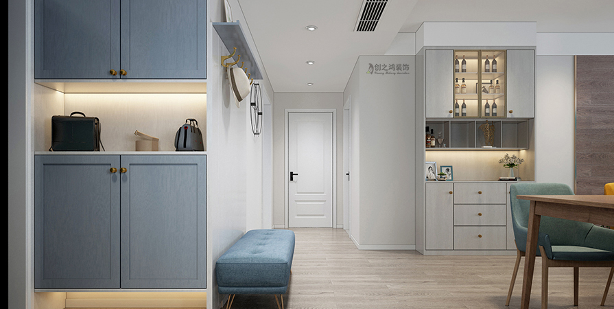 融創(chuàng)御園109㎡清新北歐風(fēng)格裝修實(shí)景圖！